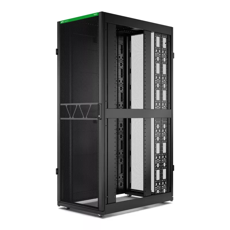 APC NetShelter SX Servera statīvs Gen 2, 45U, 2124A x 750P x 1200D mm, ar sānu paneļiem, melns