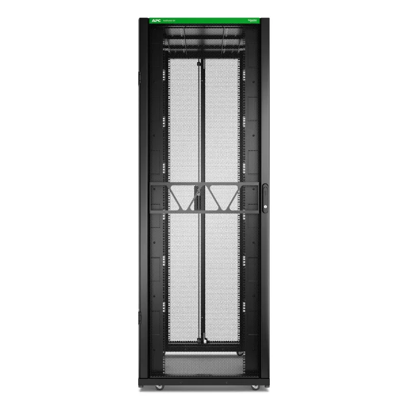 APC NetShelter SX Servera statīvs Gen 2, 45U, 2124A x 750P x 1200D mm, ar sānu paneļiem, melns