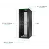 APC NetShelter SX Servera statīvs Gen 2, 45U, 2124A x 750P x 1200D mm, ar sānu paneļiem, melns