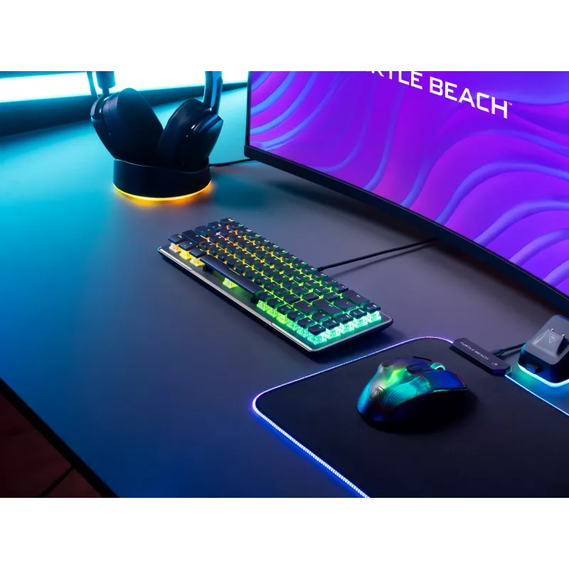 Turtle Beach Vulcan II Mini tastatūra Spēlēm USB QWERTY Vācu Melna