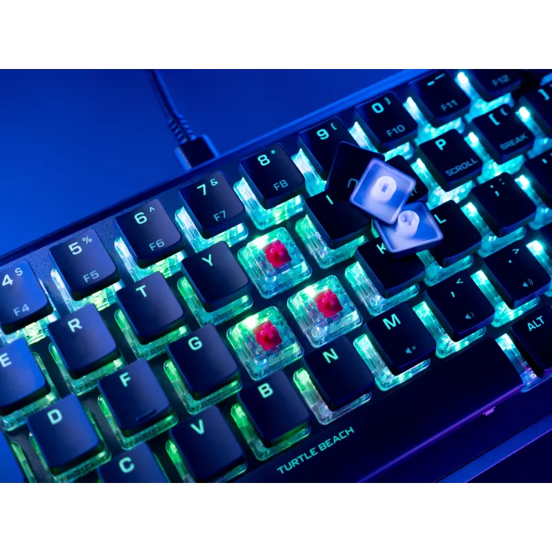 Turtle Beach Vulcan II Mini tastatūra Spēlēm USB QWERTY Vācu Melna