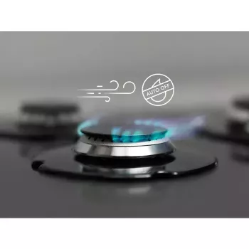 Gāzes plīts CGS6436BX WOK, 4 gatavošanas zonām, mehāniska vadība