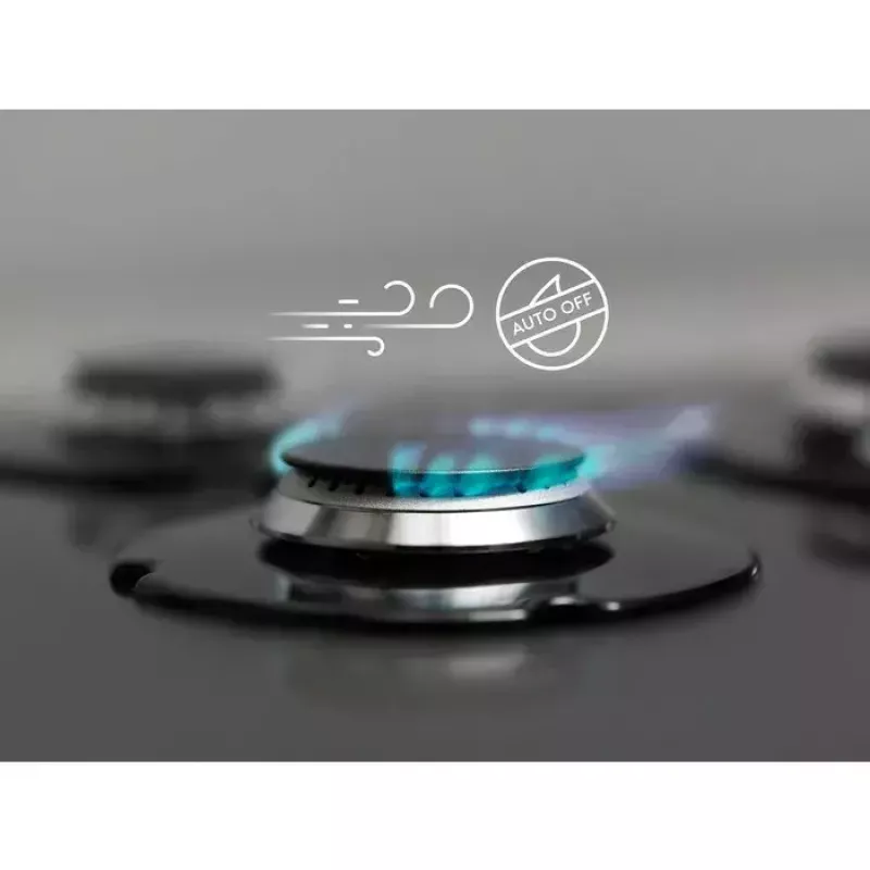 Gāzes plīts CGS6436BX WOK, 4 gatavošanas zonām, mehāniska vadība