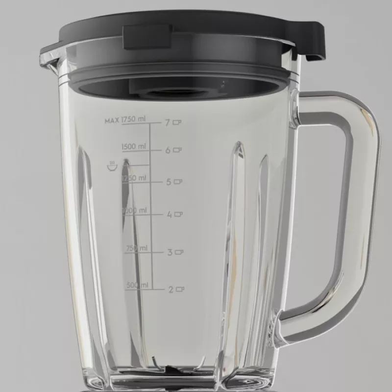 Galda blenderis Electrolux E6TB1-6ST — 1,75 L trauks, 1400 W, rotējoša vadība, melns/nerūsējošais tērauds/caurspīdīgs