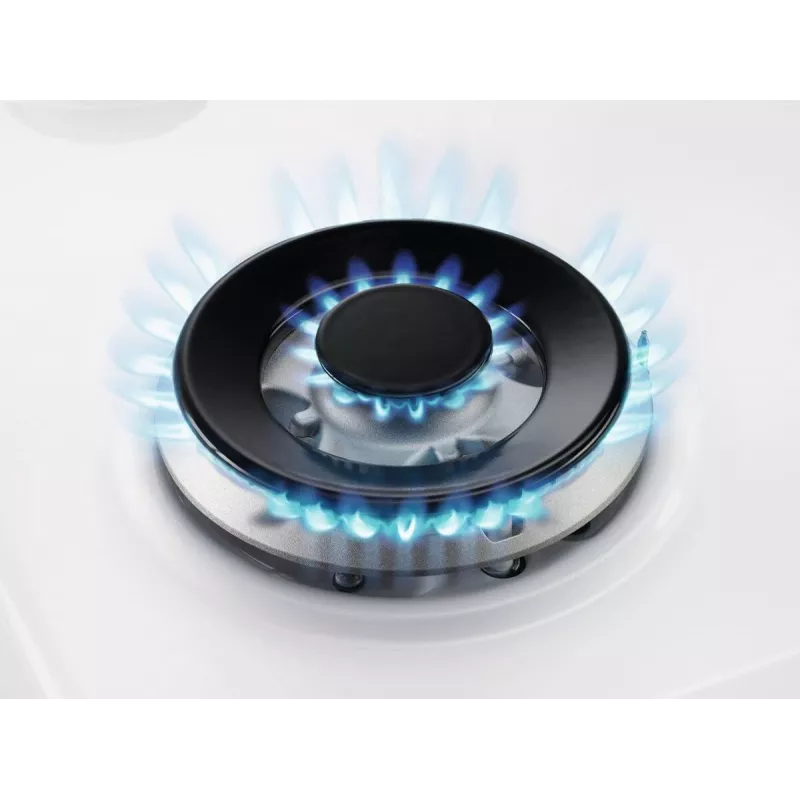 Electrolux KGG64362W baltā iebūvējamā 60 cm gāzes plīts virsma ar 4 zonām
