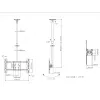 Ceiling Mount Multibrackets M Public Large Single Melns 3000
