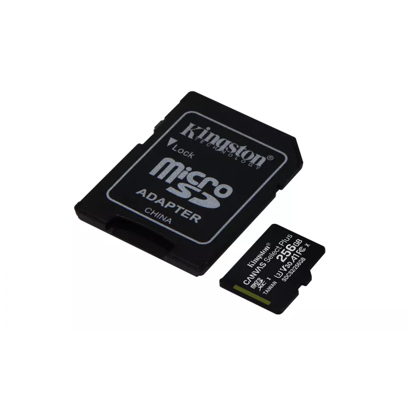 Kingston Technology Canvas Select 256GB micSDXC Plus 100R A1 C10 karte + ADP
