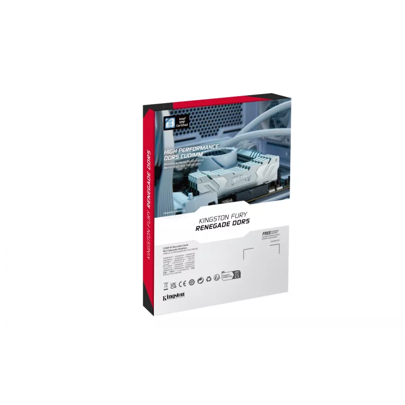 Kingston Technology FURY 24GB 8400MT/s DDR5 CL40 CUDIMM Renegade balta XMP