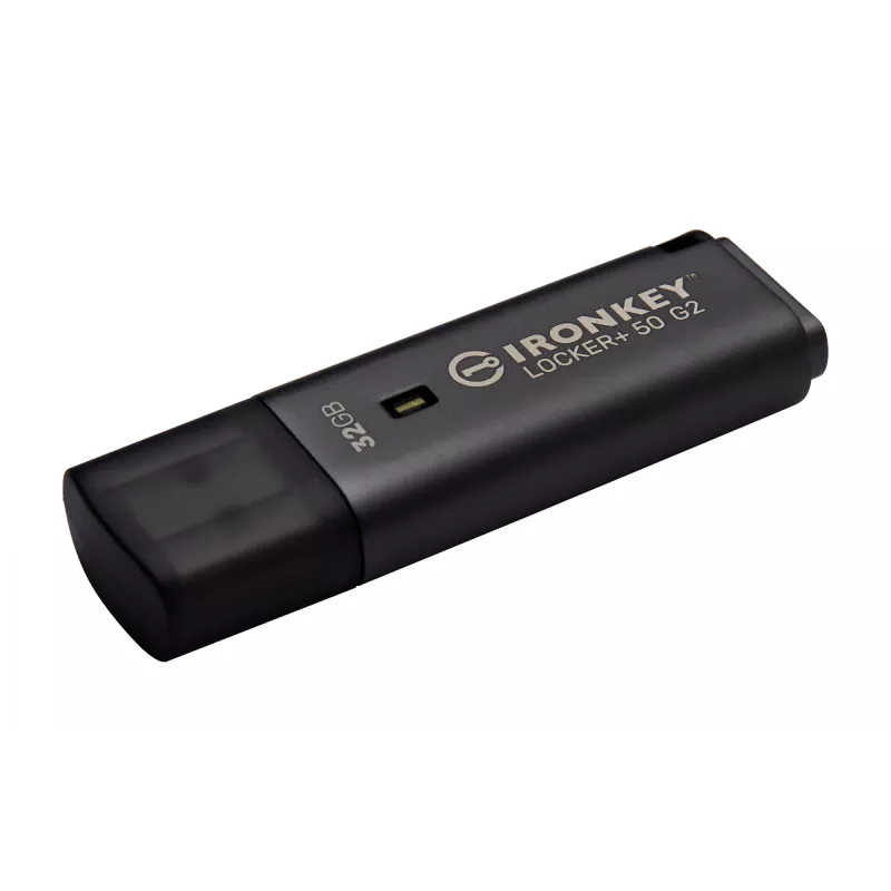 USB zibatmiņa KINGSTON IronKey Locker Plus 50 G2 32 GB, USB 3.2 Gen 1 Type-A, AES-256, FIPS 197