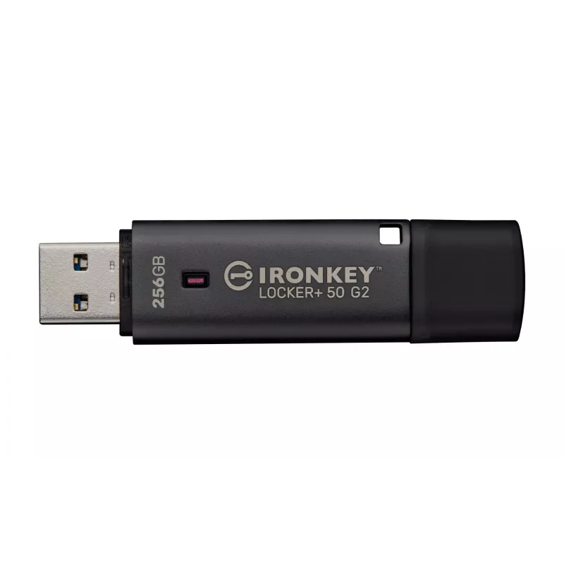 USB zibatmiņa KINGSTON IronKey Locker Plus 50 G2 256 GB, USB Type-A, USB 3.2 Gen 1, AES-256, FIPS 197