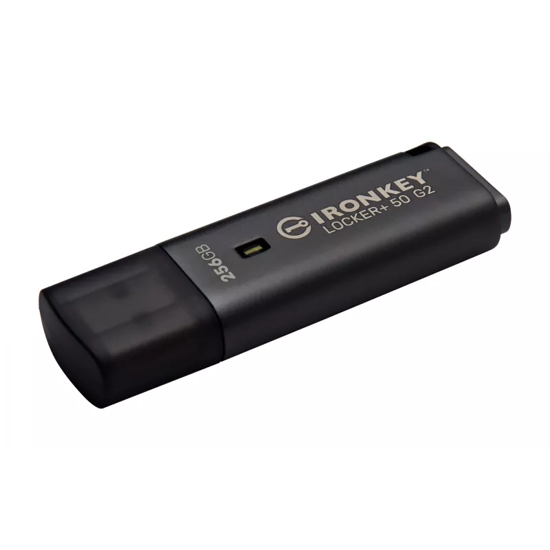 USB zibatmiņa KINGSTON IronKey Locker Plus 50 G2 256 GB, USB Type-A, USB 3.2 Gen 1, AES-256, FIPS 197