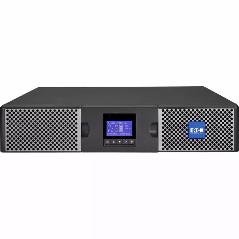 Eaton 9PX 3000i RT2U Li-Ion UPS dubultkonversijas 3 kVA 2400 W ar 10 maiņstrāvas kontaktligzdām