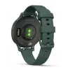Smartwatch GARMIN Lily 2 Active zaļa — 38 mm alumīnija korpuss, silikona siksniņa, GPS, SpO2, 5 ATM, baterija 9 dienas