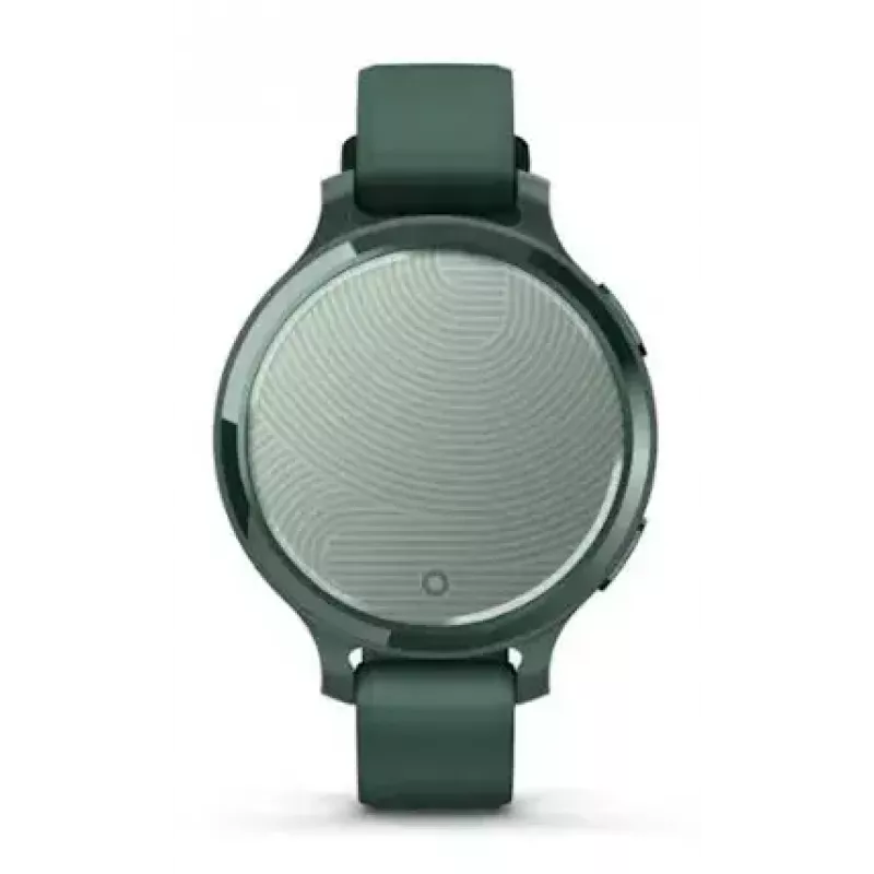 Smartwatch GARMIN Lily 2 Active zaļa — 38 mm alumīnija korpuss, silikona siksniņa, GPS, SpO2, 5 ATM, baterija 9 dienas