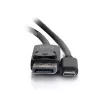 C2G USB-C–DisplayPort adaptera kabelis 4K 30Hz 1,8m melns