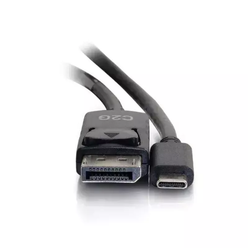 C2G USB-C–DisplayPort adaptera kabelis 4K 30Hz 1,8m melns
