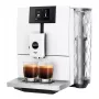 Espresso automāts JURA ENA 8 (EC) — pilnībā automātisks, 1,1 L ūdens tvertne, 125 g pupiņu tvertne, 15 programmas, 15 bāri, termobloks, Wi‑Fi, balts