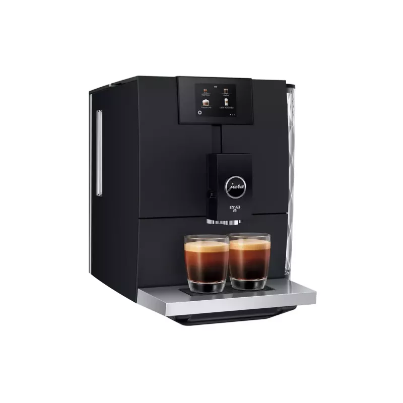 Espresso automāts jura ENA 8 (EC) — 1.1 L ūdens tvertne, 125 g pupiņām, 15 bāri, iebūvēta dzirnaviņas, 10 krūzes