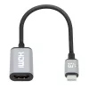 Manhattan USB-C uz HDMI kabelis, 4K@60Hz, 5 Gbps (USB 3.2 Gen1 jeb USB 3.0), 15cm, melns, vīriešu uz sieviešu, trīs gadu garantija