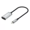 Manhattan USB-C uz HDMI kabelis, 4K@60Hz, 5 Gbps (USB 3.2 Gen1 jeb USB 3.0), 15cm, melns, vīriešu uz sieviešu, trīs gadu garantija