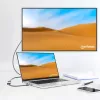 Manhattan USB-C uz HDMI kabelis, 4K@60Hz, 5 Gbps (USB 3.2 Gen1 jeb USB 3.0), 15cm, melns, vīriešu uz sieviešu, trīs gadu garantija