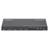 Manhattan 4K 4-Port HDMI Multiviewer Switch, Switch with Four Inputs on One Display, 4k@30Hz, Multiple Viewing Options Including Picture-in-Picture and Dual/Quad Screen, Push Button or Remote Control, 3.5mm and Toslink Audio, Melns, 3 Year Warranty