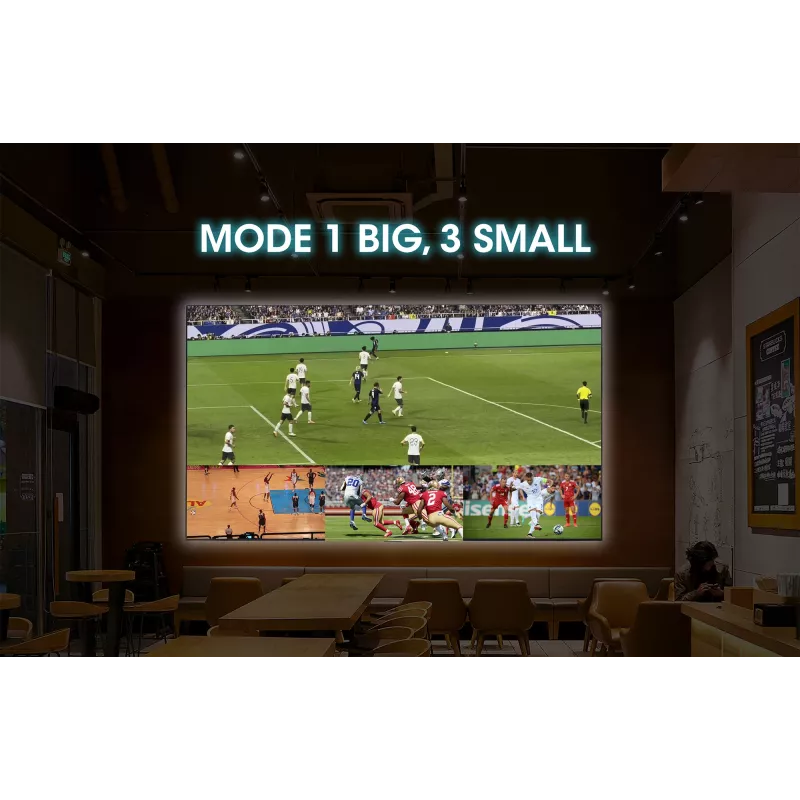 Manhattan 4K 4-Port HDMI Multiviewer Switch, Switch with Four Inputs on One Display, 4k@30Hz, Multiple Viewing Options Including Picture-in-Picture and Dual/Quad Screen, Push Button or Remote Control, 3.5mm and Toslink Audio, Melns, 3 Year Warranty