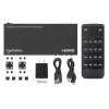 Manhattan 4K 4-Port HDMI Multiviewer Switch, Switch with Four Inputs on One Display, 4k@30Hz, Multiple Viewing Options Including Picture-in-Picture and Dual/Quad Screen, Push Button or Remote Control, 3.5mm and Toslink Audio, Melns, 3 Year Warranty