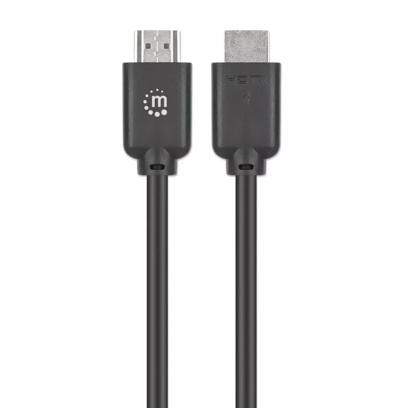 Manhattan HDMI 4K@60Hz kabelis ar Ethernet, 10 m, piemērots VISIEM 4K un 1080p/HD lietojumiem - jauninot tagad vai gatavs, kad nepieciešams, vīrišķais-vīrišķais, melns, Ultra HD 4k x 2k, mūža garantija, augstākās klases ātrdarbīgs