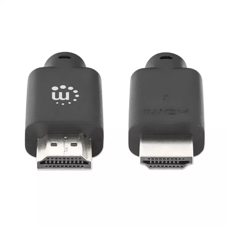 Manhattan HDMI 4K@60Hz kabelis ar Ethernet, 10 m, piemērots VISIEM 4K un 1080p/HD lietojumiem - jauninot tagad vai gatavs, kad nepieciešams, vīrišķais-vīrišķais, melns, Ultra HD 4k x 2k, mūža garantija, augstākās klases ātrdarbīgs
