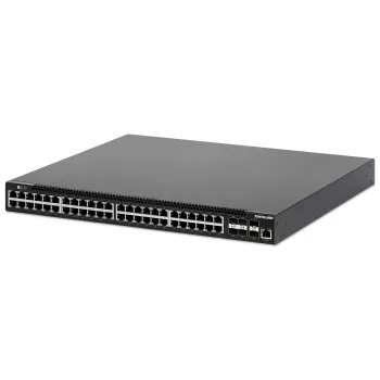 Intellinet 54 portu L3 pilnībā pārvaldāms PoE+ slēdzis ar 48 gigabitu Ethernet portiem un 6 SFP+ augšupsaitēm