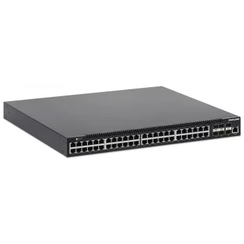 Intellinet 54 portu L3 pilnībā pārvaldāms PoE+ slēdzis ar 48 gigabitu Ethernet portiem un 6 SFP+ augšupsaitēm
