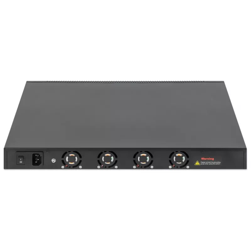 Intellinet 54 portu L3 pilnībā pārvaldāms PoE+ slēdzis ar 48 gigabitu Ethernet portiem un 6 SFP+ augšupsaitēm