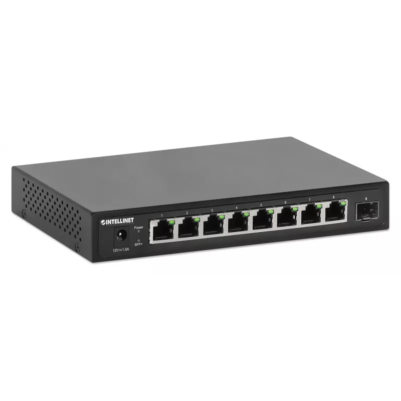 Intellinet 9 portu komutators 8 x 2,5G Ethernet porti un 1 SFP+ augšupsaites ports
