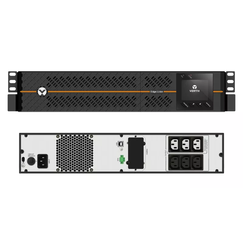 Vertiv EDGELI-1500IRT2U nepārtrauktās barošanas avots (UPS) Line-Interactive 1,5 kVA 1350 W 6 maiņstrāvas kontaktligzdas