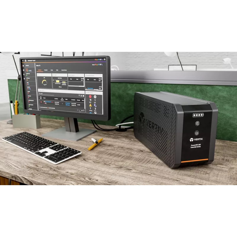 Vertiv PowerUPS 200 Essential PSA6E-600IT-IEC, 600VA/315W, Line-Interactive, 0,6 kVA, 315 W, Sinuss, 140 V, 290 V