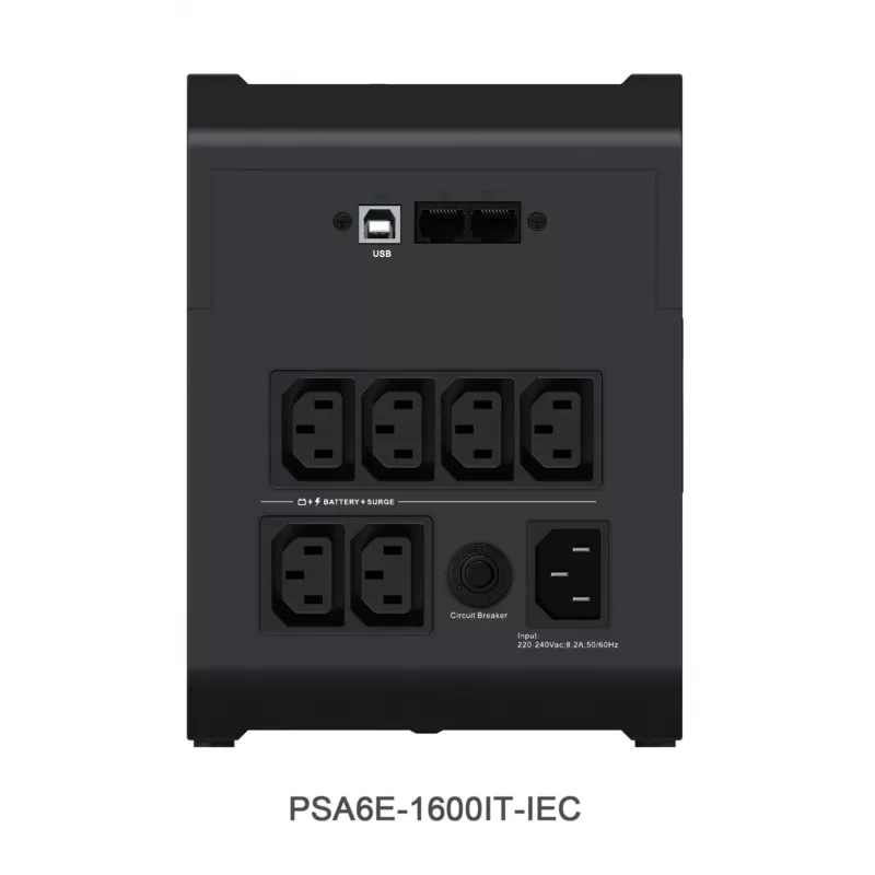 Vertiv PowerUPS 200 Essential PSA6E-1600IT-IEC, 1600VA/925W, Line-Interactive, 1,6 kVA, 925 W, Sinusoidāls, 140 V, 290 V
