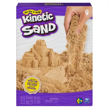 Kinetic Sand dabīgi brūnās rotaļu smiltis, 5,5 mārciņas (2,5 kg), radošām aktivitātēm un smilšu kastei, Amazon Exclusive (iepakojums var atšķirties), formējamas sensorās rotaļlietas, no 3 gadu vecuma