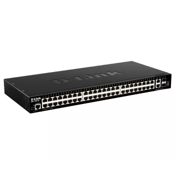 D-Link 48 portu gigabitu saliekamais viedais pārvaldāmais slēdzis ar 2 x 10GBase-T portiem un 2 x 10G SFP+