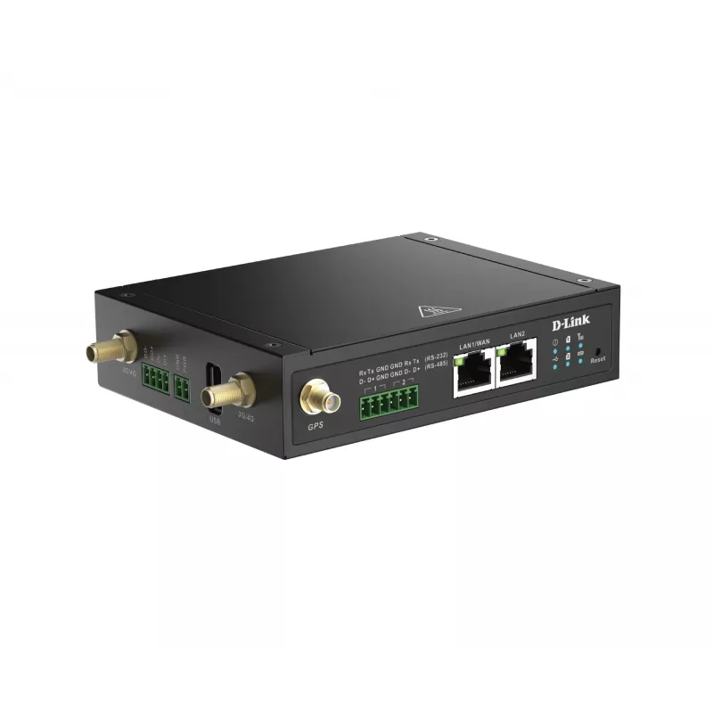 D-Link 4G LTE IIoT tīkla vārteja, mobilā tīkla vārteja, melna, 4G, LTE, LTE, MicroSD (TransFlash), ārējā
