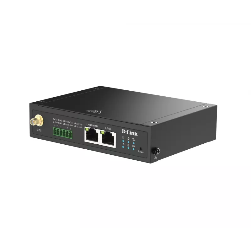 D-Link 4G LTE IIoT tīkla vārteja, mobilā tīkla vārteja, melna, 4G, LTE, LTE, MicroSD (TransFlash), ārējā