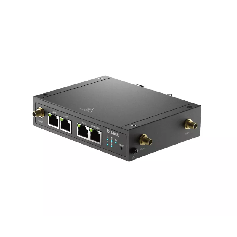 D-Link 4G LTE M2M VPN Wi-Fi maršrutētājs, Mobilo sakaru tīkla maršrutētājs, Melns, DIN-sliedes stiprinājums, 802.11b, 802.11g, Wi-Fi 4 (802.11n), 300 Mbit/s, 4G
