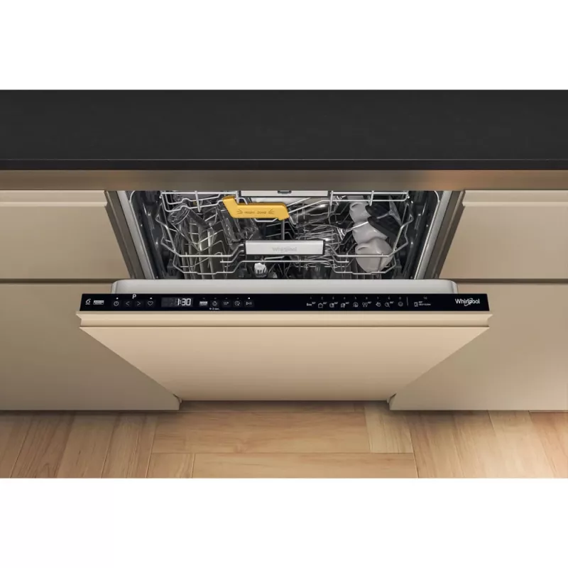 Whirlpool WH8IC15B4M6LHC0 pilnībā iebūvējama 15 galda piederumu komplektu ietilpība