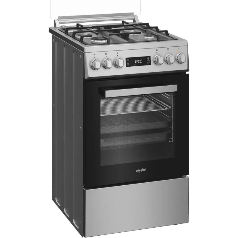 Whirlpool W5G8LMX brīvi stāvoša plīts Elektriska Gāzes Nerūsējošais tērauds