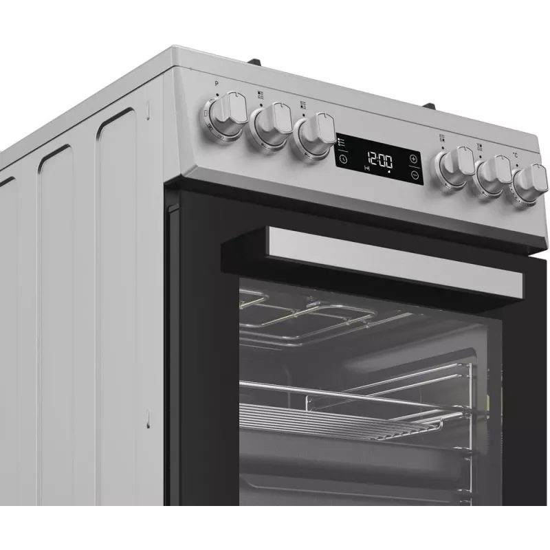 Whirlpool W5G8LMX brīvi stāvoša plīts Elektriska Gāzes Nerūsējošais tērauds