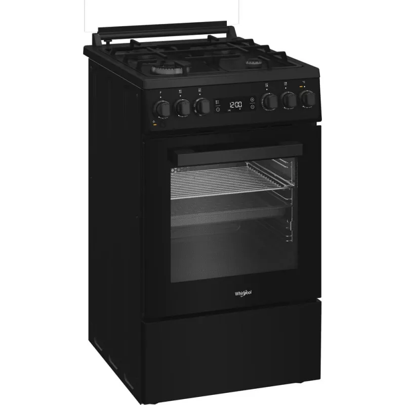 Whirlpool W5G8LMSWTB Brīvstāvoša plīts Elektriskā Gāze Melna