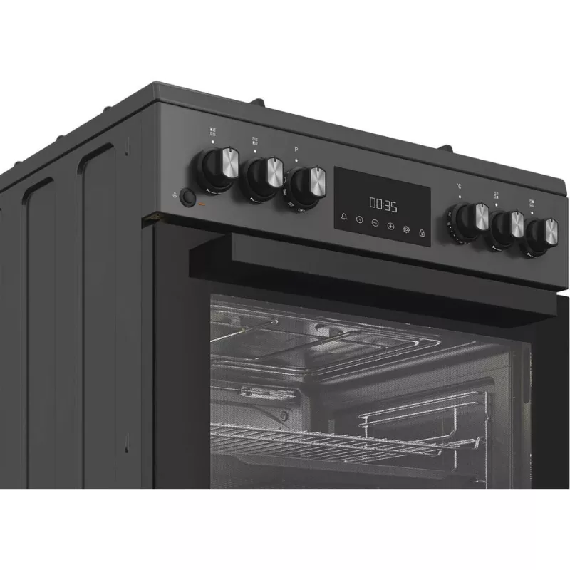 Whirlpool 859991716090 plīts Brīvi stāvoša plīts Elektriskā Gāze Melna