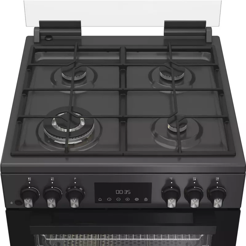 Whirlpool 859991716090 plīts Brīvi stāvoša plīts Elektriskā Gāze Melna