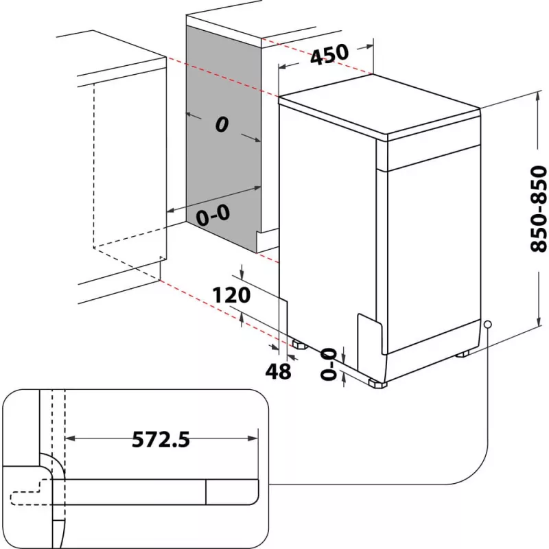 Whirlpool WSFO 3T223 PC X Brīvi stāvoša 10 komplektu