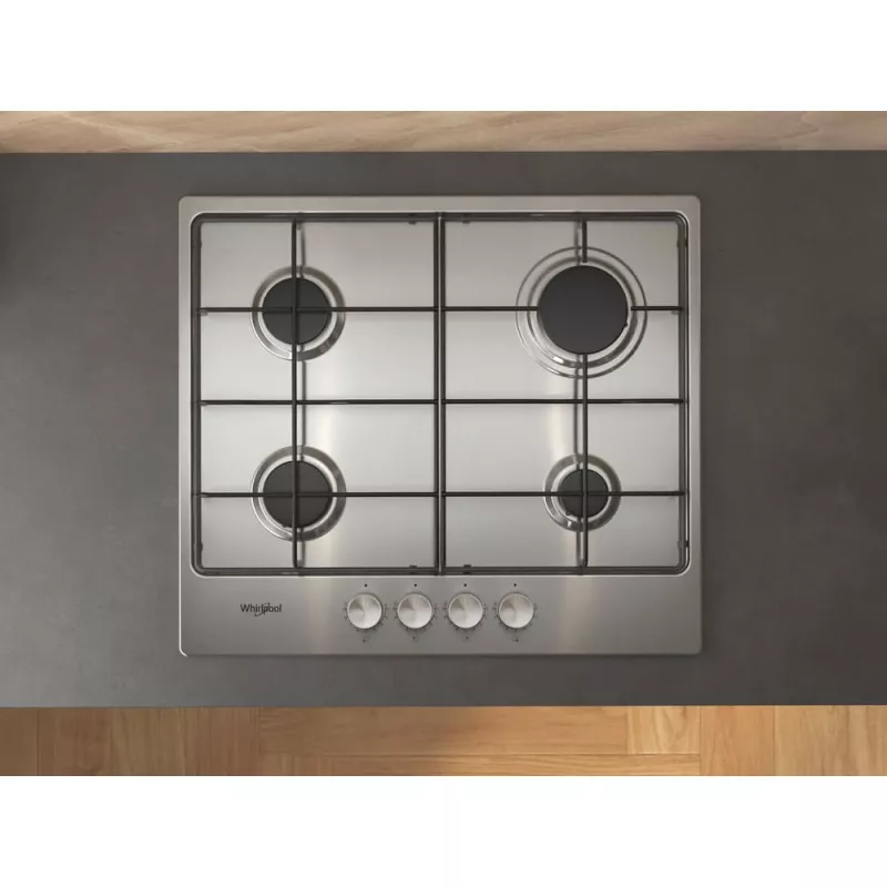 Whirlpool TGML 650 IX nerūsējošais tērauds Iebūvējama 58 cm Gāzes 4 zonas